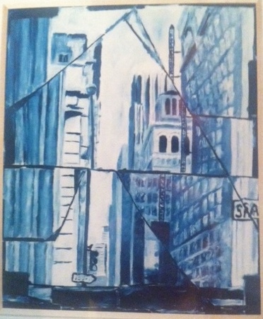 City Painting in Black and White